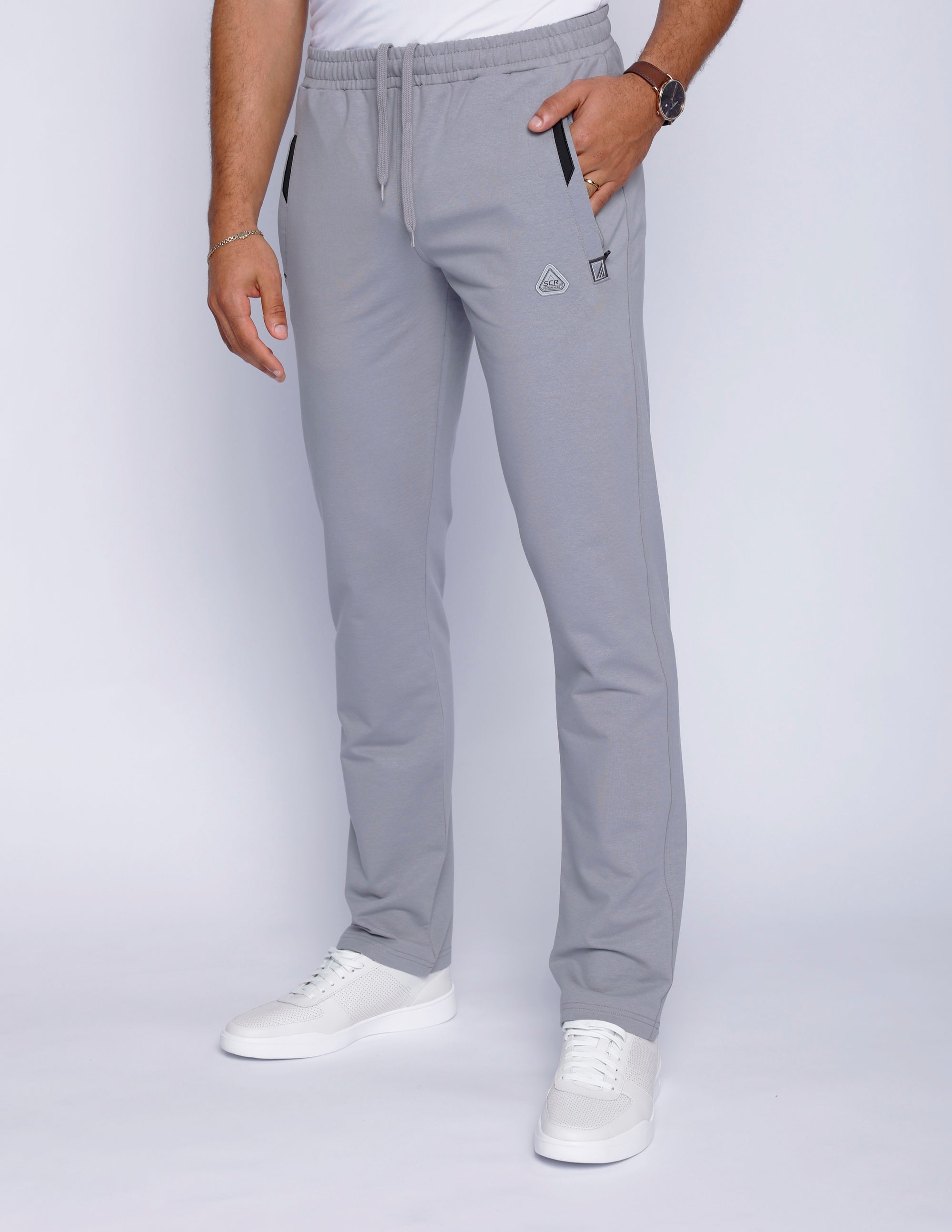big and tall men’s light grey lounge pants with long inseam and relaxed modern fit