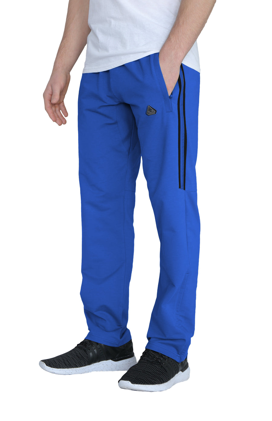  SCR SPORTSWEAR Men's Joggers Ultimate Flex Track Jogging  Running Pants Mens Sweatpants Work Out Pant with Zipper Pockets 30/33/36  Tall Long Inseam (S/30L, MDBLK/G-K849) : Clothing, Shoes & Jewelry