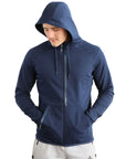 SCR men's athletic-casual Hoodie Navy