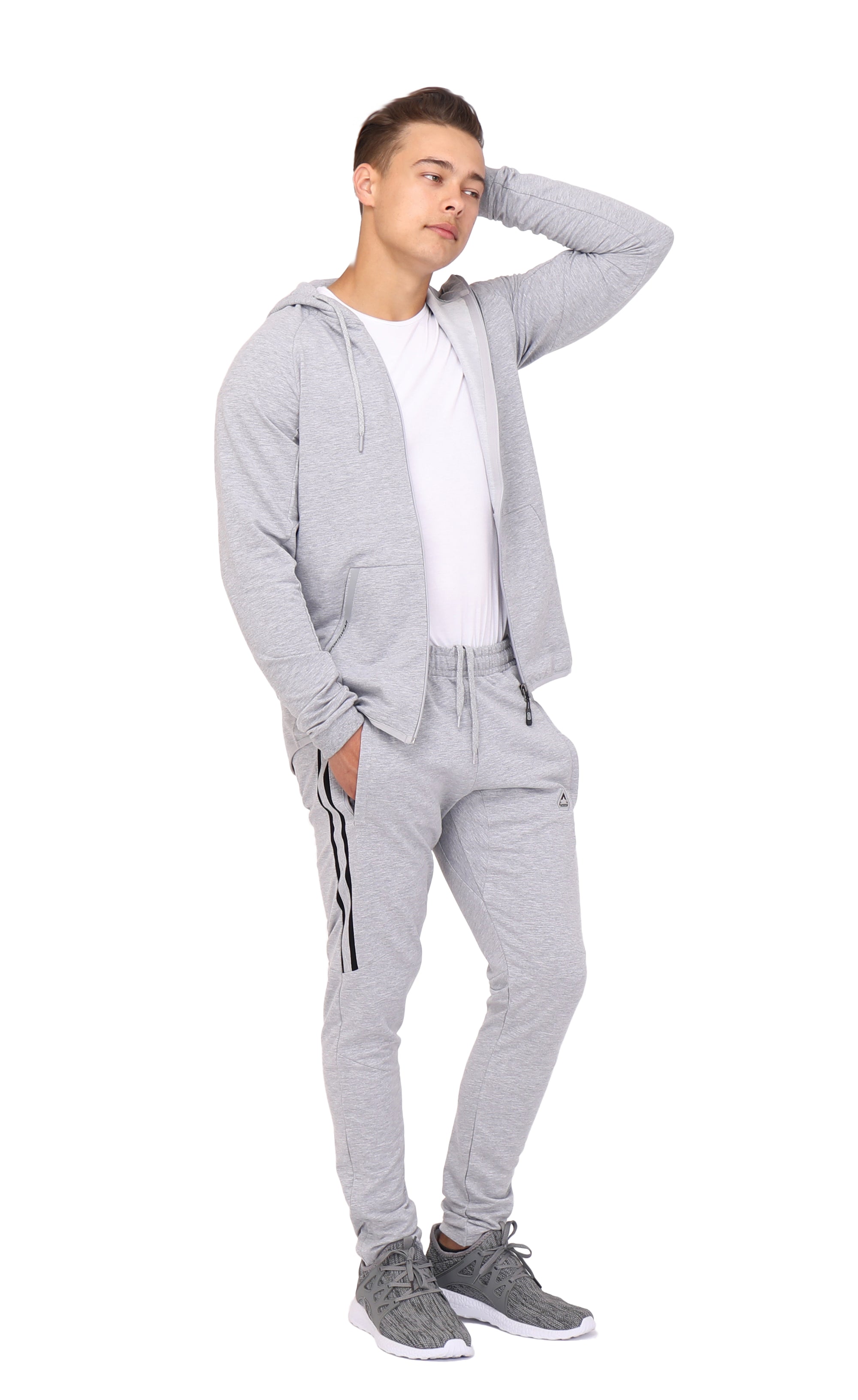 &quot;SCR Sportswear premium joggers in Light Grey Heather, perfect for your active lifestyle and workouts&quot;