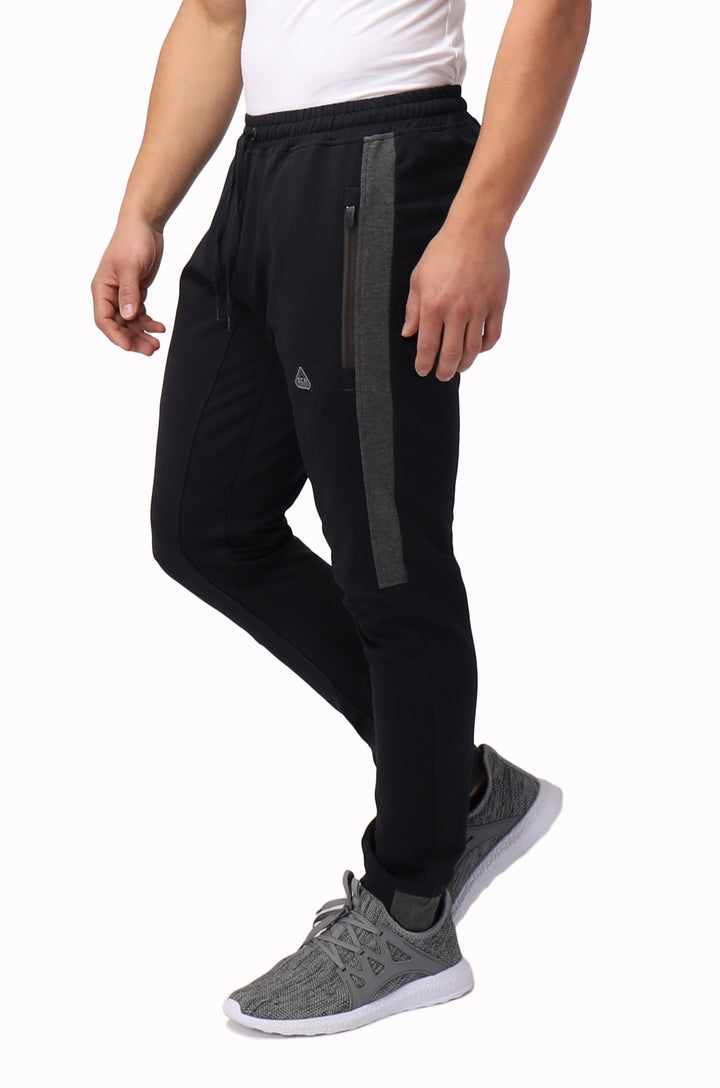  SCR SPORTSWEAR Men's Joggers Ultimate Flex Track Jogging  Running Pants Mens Sweatpants Work Out Pant with Zipper Pockets 30/33/36  Tall Long Inseam (S/30L, MDBLK/G-K849) : Clothing, Shoes & Jewelry